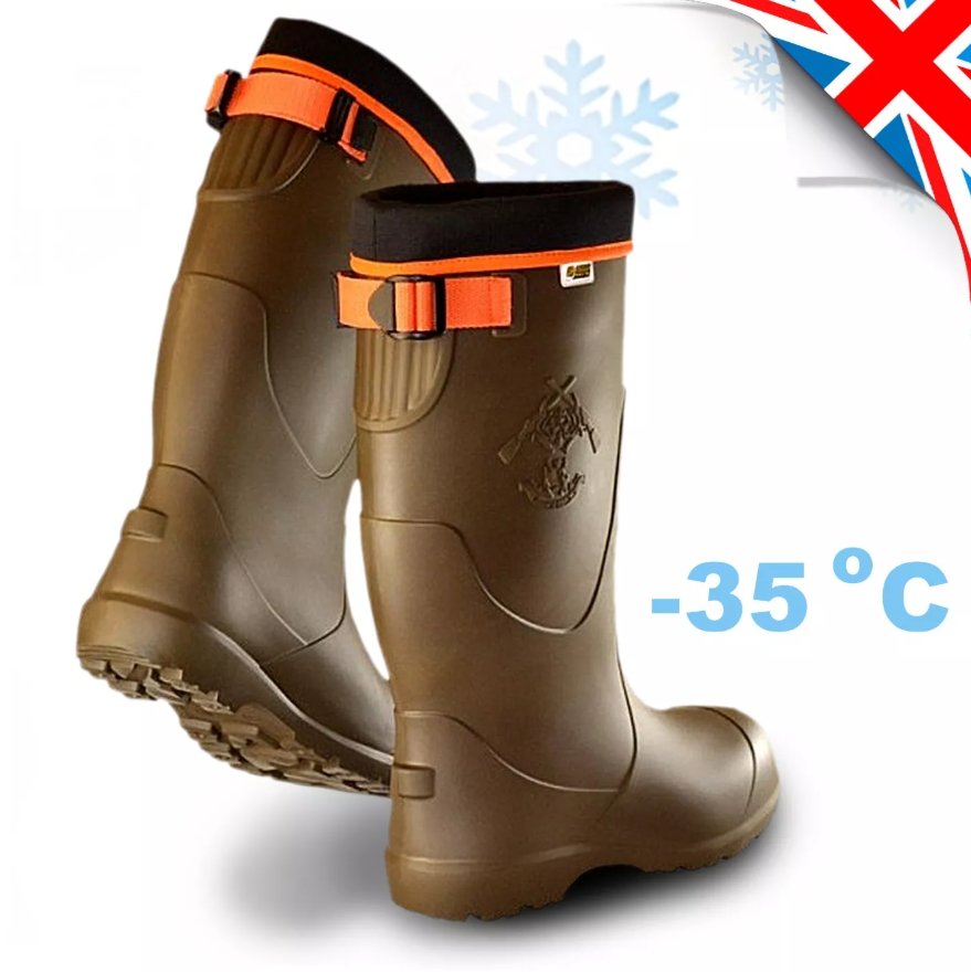 Super Kaina 69eur Aukšti Botai Hubert Thermal TRC LIGHTWEIGHT EVA Wellies Wellingtons Boots -35C Hunting Forest Labai Lengvi