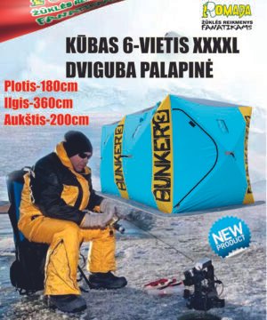 PALAPINĖ DVIGUBA KŪBAS 6-vietis ATIDAROMAS dvi durys skirtinguose kampuose XXXXL -Pastatymas 5min Finland Plotis-180cm Ilgis-360cm Aukštis-200cm