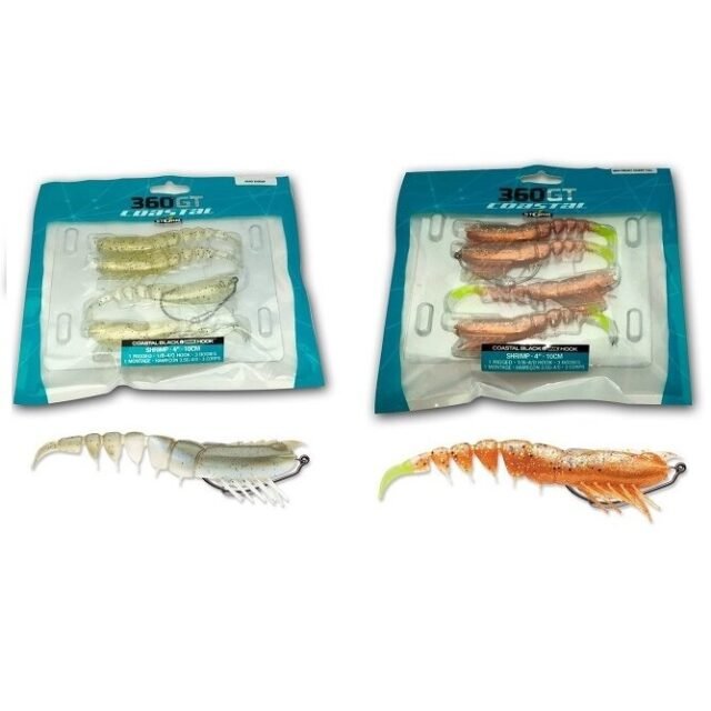AKCIJA! Perki 1 - gauni 2! Guminukai Storm Shirimp 8cm, 10cm 4vnt + kablys