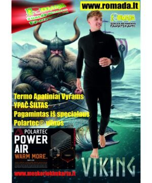 Apatiniai rūbai Komplektas pagamintas iš specialaus tipo Polartec® vilnos Žieminiai Thermo rūbai Spalva Juoda Ypač Šilti ir Lengvi Viking Thermo Extra Warm
