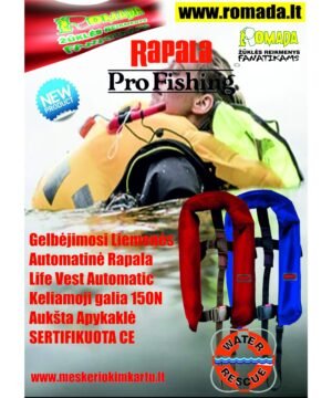 Automatinė Gelbėjimosi liemenė Automatic Life Vest Rapala Red / Blue 150N