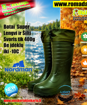 -52% Super Kaina 29eur Batai NEW Demisezoniniai Aukšti Botai NordMan Labai Lengvi tik 400g Iki -10C