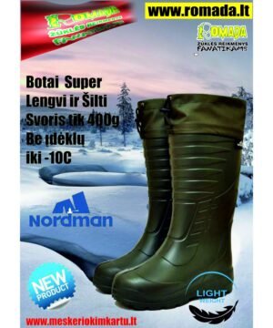 -52% Super Kaina 29eur Batai NEW Demisezoniniai  Aukšti Botai NordMan Labai Lengvi tik 400g Iki -10C