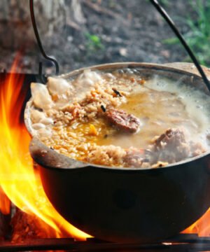 Bio Puodas Ketaus 6L su dangčiu ir rankena špižinis