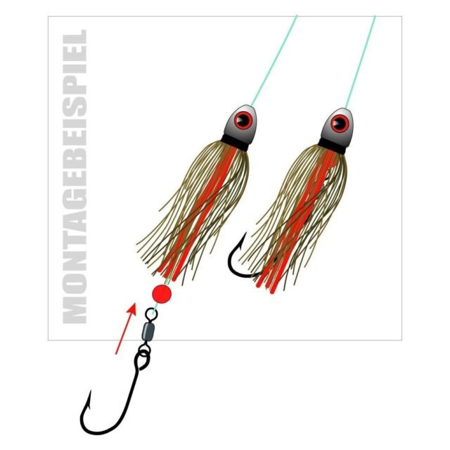 Blizgė muselė Lydekinė 10g / 14g RED Tiger - Image 2