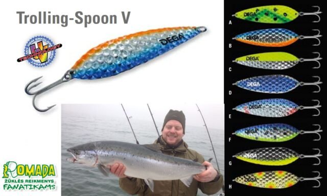 Blizgė Trolling V 130mm 29g UV-efektu Salmon