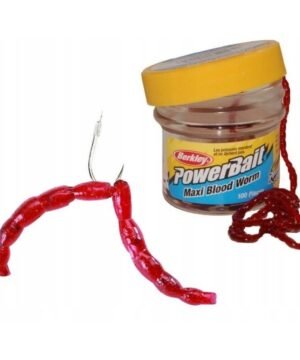 Dirbtiniai Uodo trūklio lervos Powerbaits Gulp USA Barkley Micro Berkley PowerBait Blood Worms  micro 100vnt