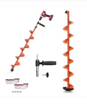 Super Kaina 85eur Grąžtas Ledui PRO 130mm/150mm į Elektrinę Drelę + perėjimas Orange