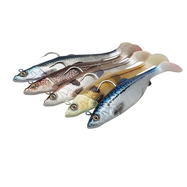 Guminukas jūrinis kvapnus 4D Herring Big Shad 25cm 300g UV 2vnt + Kevlarinis "stingeris" - Image 2