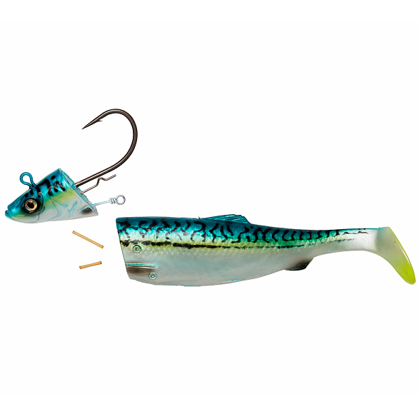 Guminukas jūrinis kvapnus 4D Herring Big Shad 25cm 300g UV 2vnt + Kevlarinis "stingeris" - Image 3