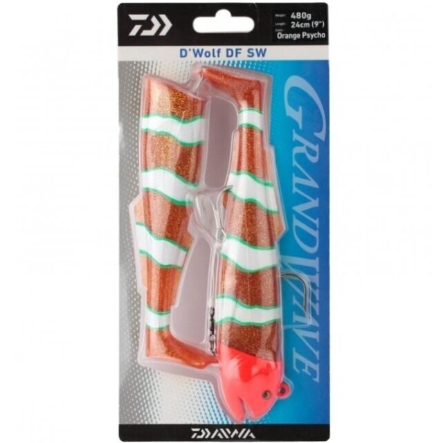 Guminuko Komplektas Jūrinis DAIWA  24cm 480g 3D UV Didelių Menkių, Otų Halibutų Žvejybai Norvegijoje Skumbrė Menkė Jūrinio Ešerio mailiaus imitacija - Image 6