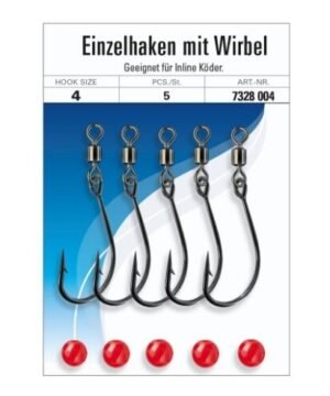 Kabliukai su suktuku + karoliukai Titan Nr.4