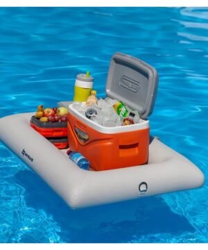 Alternative view of Pripučiamas plūduriuojantis gėrimų stalas iškylų ​​vakarėliui prie baseino Pripučiamas Plaukiantis Stalas PVC 110*80*18cm