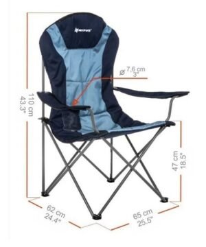 Alternative view of -25% Super Kaina 79eur Kėdė paminkštinta sulankstoma Plati Aukšta Tvirta Nisus iki 100kg