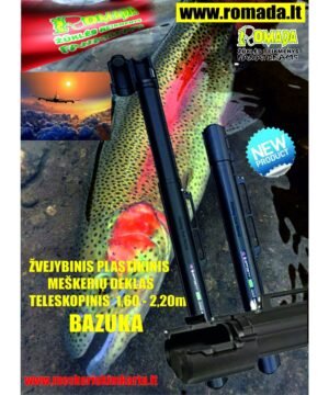 Kelioninis Dėklas meškerėms  Plastikinė tūba Teleskopinis nuo 1.60 iki 2.20m  Kietas Prasiilgina Užrakinamas Bazuka Travel Kelioninis