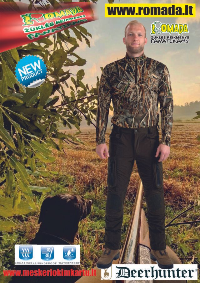 Kelnės Žieminės Rudeninės Deerhunter Pro Light Medžioklinė Ruda Apranga Medžiotojui DEER-TEX® 100% atsparus vandeniui Lengvos