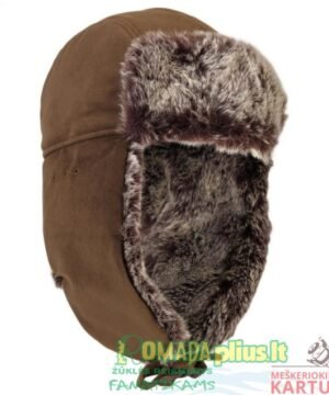 -50% Super kaina 44eur Kepurė Žieminė su eco kailiu Nepralyjanti Minkštas šiltas kailis