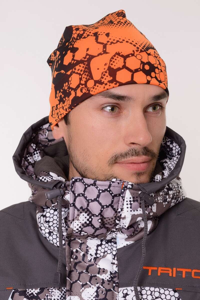 Super Kaina 23eur Kepurė žieminė Žvejybinė Medžioklinė Orange Camo Oranžinė