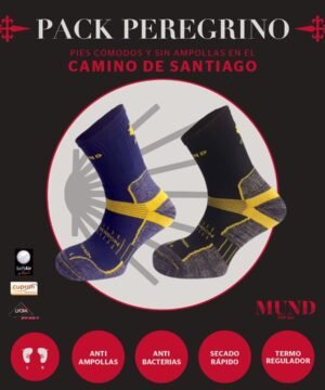 Alternative view of Kojinių rinkinys 2 poros Mund Peregrino  (Antibakterinės) Komfortas nuo 0 iki +25C Apsaugo nuo pūslių susidarymo