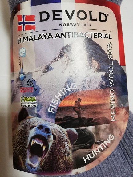 Kojinės labai Šiltos Devold Himalay Merino -30C 80% Merino Vilna Žvejams ir Medžiotojams spalva juoda