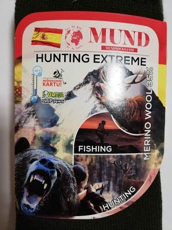 Kojinės Šiltos Mund Hunting Medžiotojams ir Žvejams Romada Merino Vilna dydis 38-41 Komfortas nuo +5 iki -25C Made in Spain Firmos MUND
