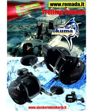 Alternative view of -50% Super Kaina 99eur Komplektas žvejybai jūroje arba Velkiavimas Lydekų Multiplikatorinė Ritė Trolling su valo skaitikliu + Spinigas 2.40m 15-30LBS Magda Trolling Lašišai Lydekai Starkiui