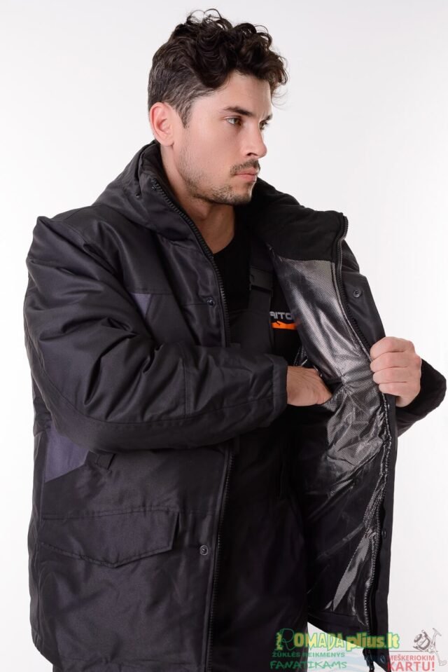 Kostiumas žieminis -45C Neskęstantis Juodas Šiltas Lengvas dviejų dalių FLOAT GUARD Suit WARM GUARD Norvegijai ir ant Ledo Nepakeičiamas - Image 3