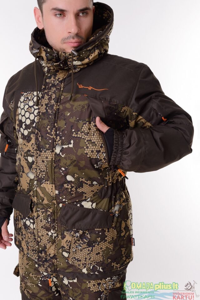 Kostiumas žieminis Žvejybinis Medžioklinis Žvejybinis Camou Combined Lizard Pro -45C Nepralyjantis Kvepuojantis Nešlama ICE Fishing Hunting - Image 7