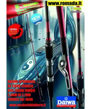 Spiningas Daiwa Inline be žiedų išorėje žiedai paslėpti spiningo blanko viduje 2.40m / 2.70m Užmetimas 50-100g Labai Lengvas