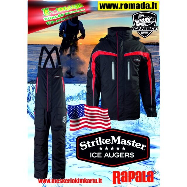 RAPALA USA Kostiumas žieminis Strike Master Battle Šiltas  Neprapučiamas - 100% atsparus vandeniui ir vėjui
