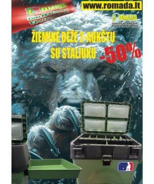 -50% NUOLAIDA Žieminė dėžė 2-AUKŠTŲ SU STALIUKU ICE Fishing Box 490x260x390cm