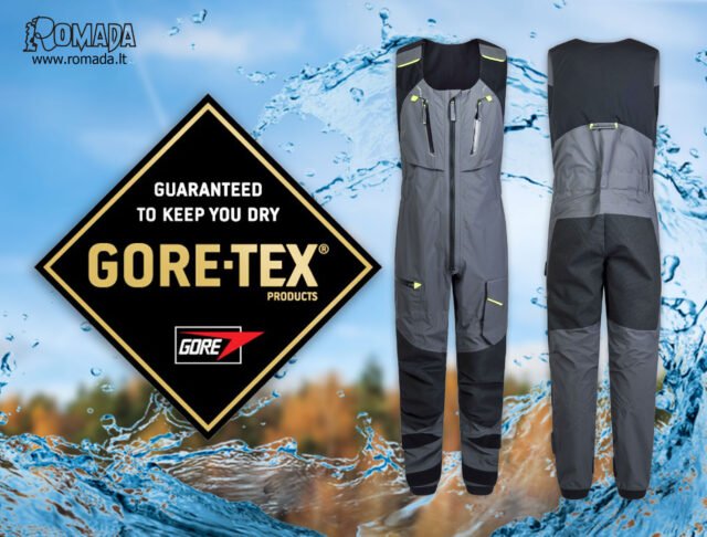 GORETEX Kelnės aukštos su petnešomis GTX Gore-Tex Pagaminti Europoje Aukšta kokybė! Vandeniui Atsparumas 100% Kvėpavimas Membrana 30.000 /30.000