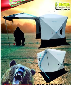 Super kaina 219eur PALAPINĖ XXL Žiema Vasara KUBAS Automatinė Su Veranda Dydis: Plačiausioje vietoje 260x260 aukštis 220cm grindys 195x195cm