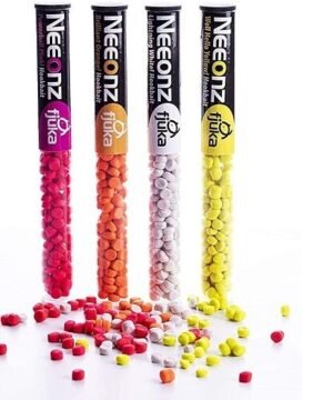 Paletės kablio masalas Neeonz tubes 7mm Upėtakių žvejybai Palijoms Upėtakiams Sykams Karpiams Kuojoms Lynams Karosams Pagaminta Anglijoje