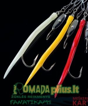 Sistemėlė jūrinė Norvegijai Pipirai su blizgutėmis Jūrinei Žūklei Raudonų Ešerių ir Menkių žūklei 1.0mm Kab-Nr. 10/0 Ilgis 4m