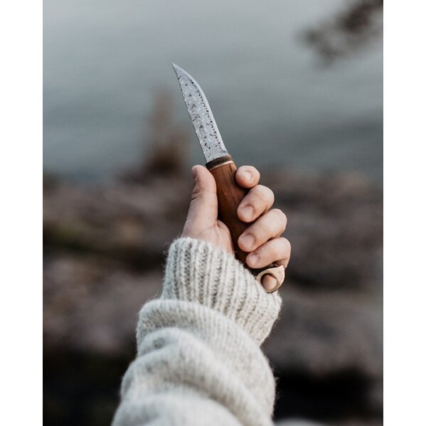 Peilis Marttiini Eagle Damasko plieno Made in Finland + Dovanu+ Sertifikatas dėžutė įspūdingas kolekcinis daiktas - Image 4