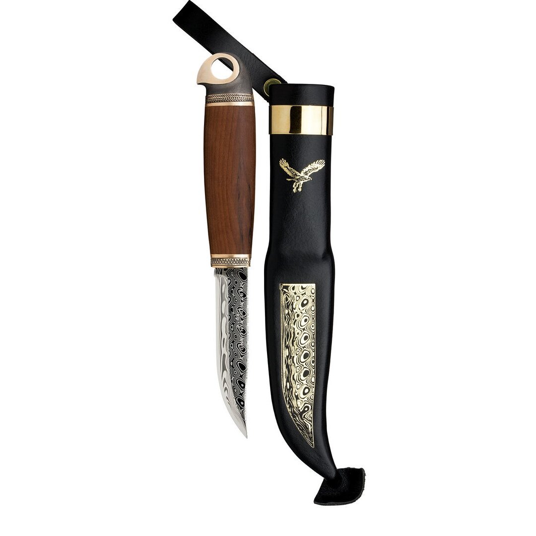 Peilis Marttiini Eagle Damasko plieno Made in Finland + Dovanu+ Sertifikatas dėžutė įspūdingas kolekcinis daiktas