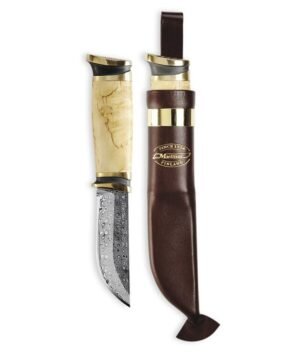 Peilis Marttiini ĮSPŪDINGAS DAMASCUS PEILIS MEDINĖJE DOVANŲ DĖŽUTĖJE+Sertifikas