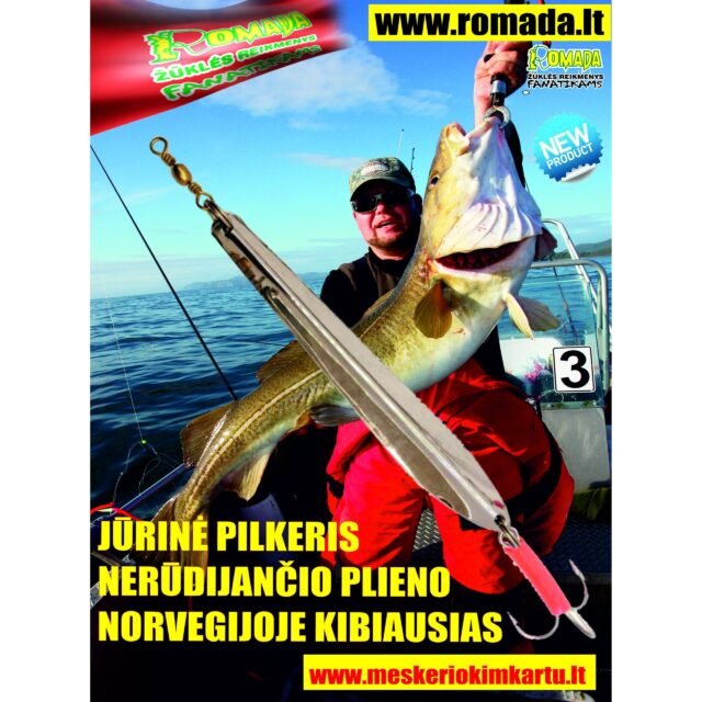 Pilkeris Nerūdijančio Plieno Jūrinis  Norvegijai Vienas iš Kibiausių 175gr / 200g / 250g / 300g / 400g/ 500g / 600g / 700g / 750g / 1000g