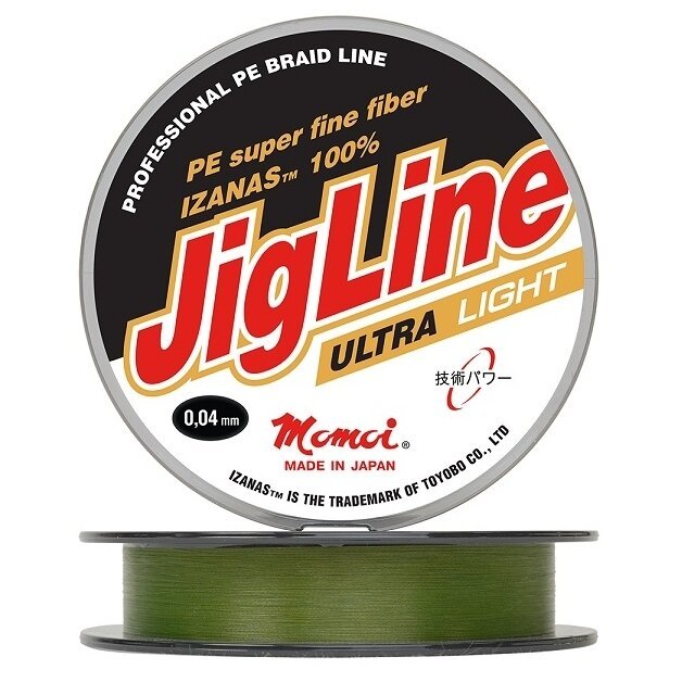 Pintas Valas MOMOI JIGLINE ULTRA LIGHT Super Strong 3-Sluoksnių Danga 0.04mm / 0.06mm / 0.08mm / 0.09mm Avižadrebiui Made in Japan