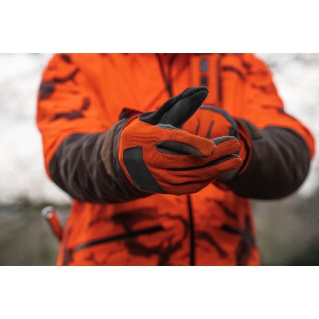 -50% super Kaina 34eur Pirštinės medžiotojams Waterproof Supertrack Orange Membranuotas vandeniui atsparus audinys - Image 2