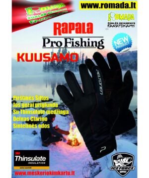 Pirštinės Šiltos KUUSAMO Skirtos atviram vandeniui ir žiemos sezonui Aukšta kokybė Rapala