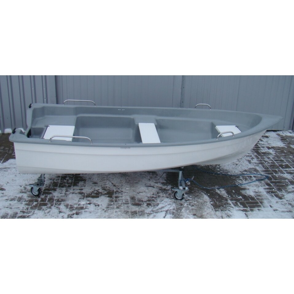 -20% Super Kaina 2225eur Plastikinė valtis kateris SALLOW 3.90m FISHING Deluxe version Variklis iki 15Ag Aukšta kokybė! - Image 2