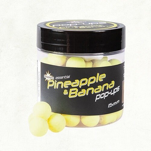 Plaukiantys Dynamite Boiliai Pineapple & Banana Fluro Pop-Ups 15mm