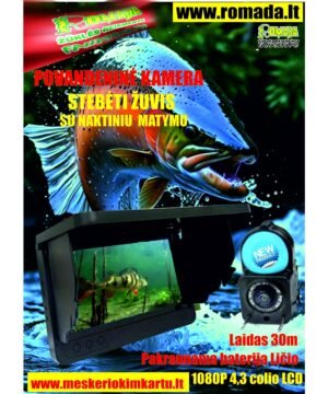 Super kaina 167eur Povandeninė Video Kamerą stebėti žuvis po vandenių Su Naktinio Matymo režimu Ekranas (11cm) 4.30 Colių  laidas 30metrų