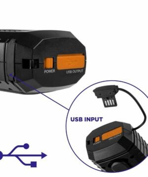 Alternative view of Prožektorius USB Power Bank + Radija Galima krauti net telefoną+ Elektros rankinis Generatorius