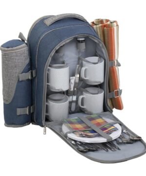 Super Kaina 99eur Rankinė kuprinė thermal picnic bag su indais ir kilimėlis neperšlampamas Termosas maistui