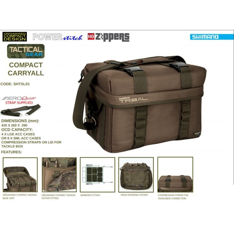 -22% Super Kaina 69eur Rankinė Shimano Tactical Carp Carryal 42x26x29 cm - Image 2