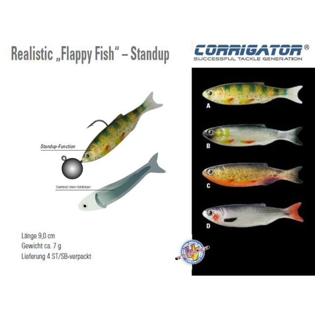 Riperiai 4vnt Realistic Flappy Fish 3D UV GERMANY IŠPARDAVIMAS -50% - Image 2
