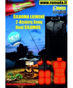 Šildoma liemenė lengva USB elektrinė unisex šildoma striukė skirta Žvejybai Medžioklei Jodinėjimui ir lauko veiklai Power Bank Juoda